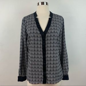 Ellen Tracy Geometric Print Blouse